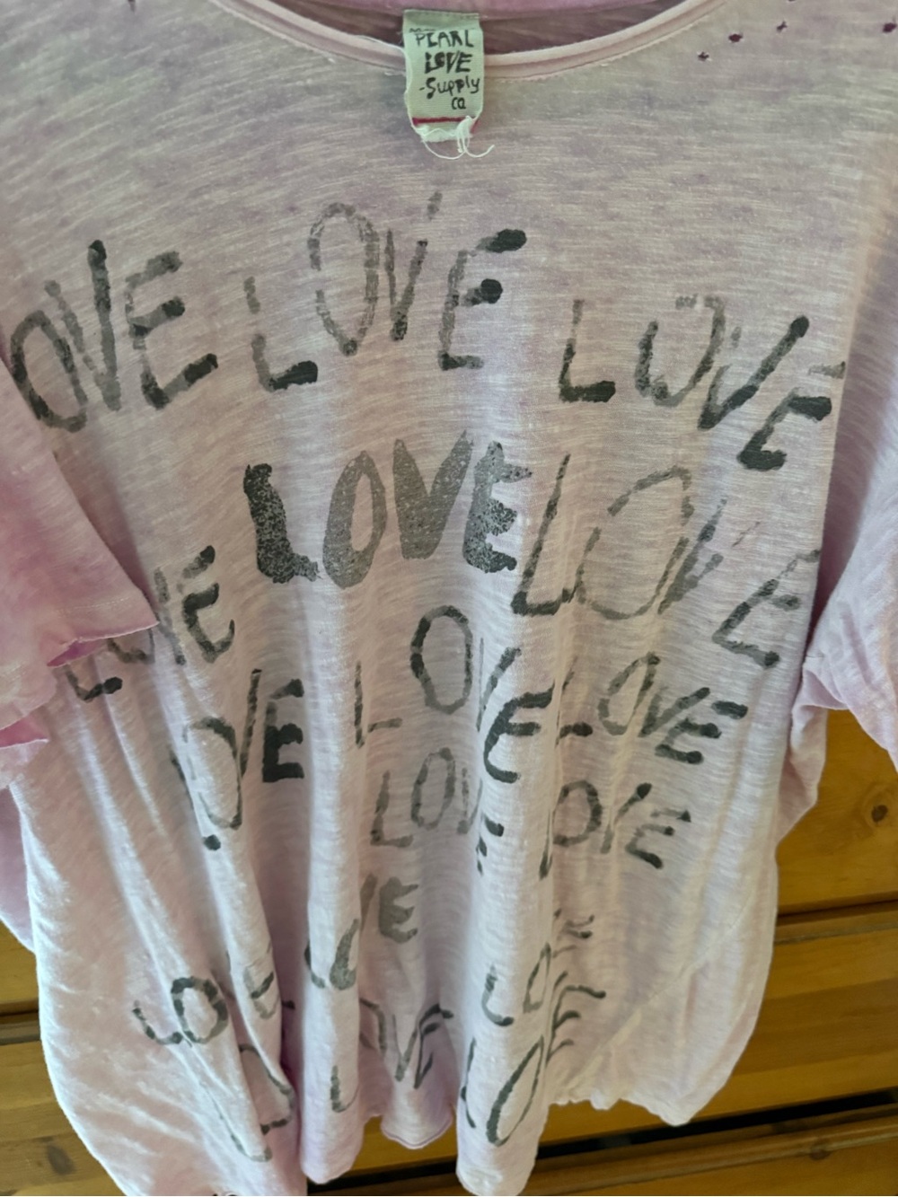 Magnolia Pearl Light Pink "LOVE" Graphic Short Sleeve Tee - Picture 3 of 6